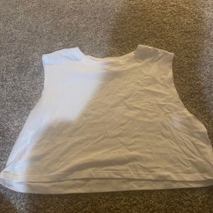 white crop tank top